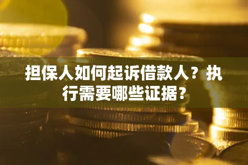 北京担保人如何起诉借款人？执行需要哪些证据？