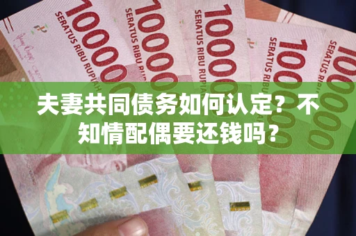 北京夫妻共同债务如何认定？不知情配偶要还钱吗？