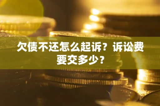 北京欠债不还怎么起诉？诉讼费要交多少？