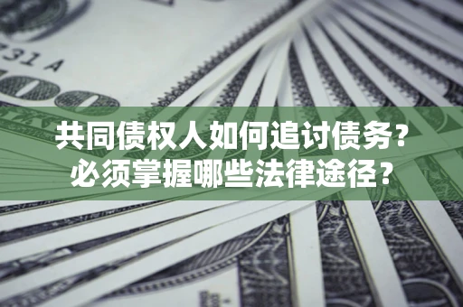北京共同债权人如何追讨债务？必须掌握哪些法律途径？