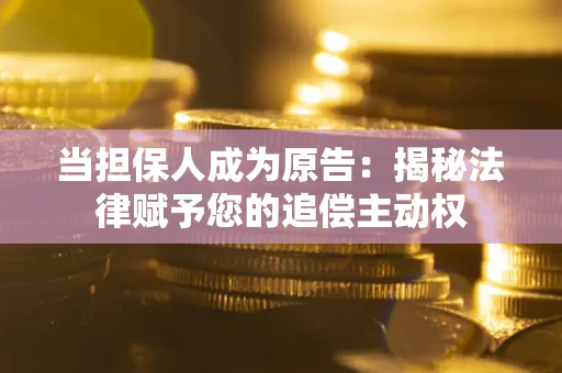 北京当担保人成为原告:揭秘法律赋予您的追偿主动权 北京当担保人成为原告:揭秘法律赋予您的追偿主动权